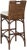 Modern Rattan barstool, Brown & Eggshell For Sale - Image 3 of 6