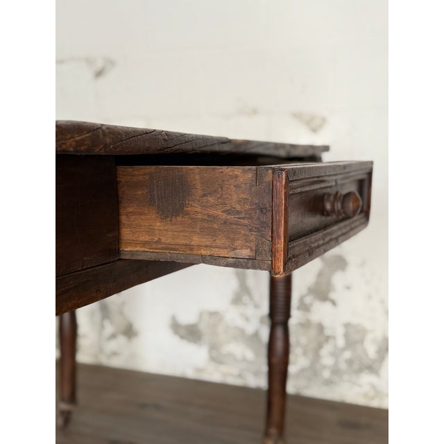 Rustic European Antique Primitive Table/Desk For Sale - Image 3 of 10