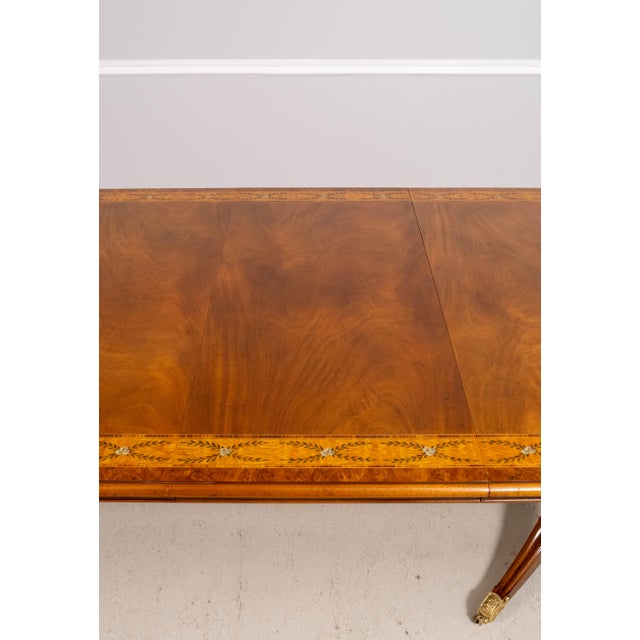 English Adams Paint Decorated Border Dining Room Table For Sale - Image 9 of 18