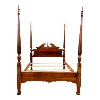 Vintage Queen Size Four Poster Rice Bed For Sale