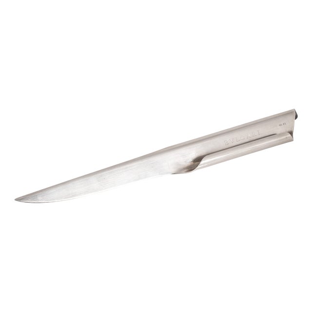 Vintage Italian Silver Letter Opener by Bulgari, 1970 For Sale