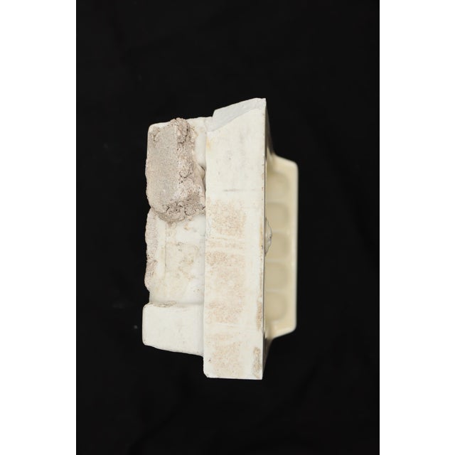 Ceramic Vintage Square Yellow Ceramic Recessed Soap Dish For Sale - Image 7 of 8