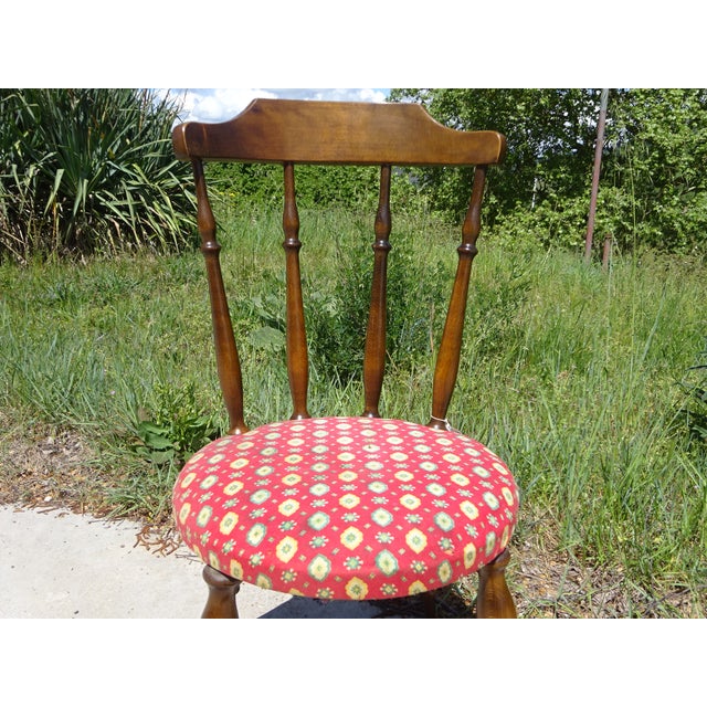 Wood and Fabric Chairs, Set of 2 For Sale - Image 14 of 18