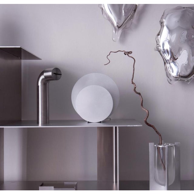 Phobos The Eclipse Table Lamp in Varnished Aluminium by Joana Teixeira For Sale - Image 11 of 12