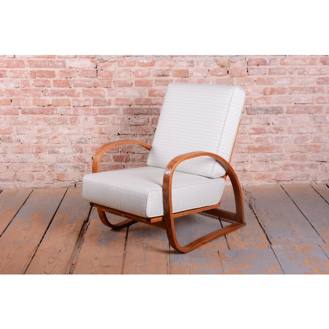 Art Deco Adjustable Armchair by J. Halabala for Up Závody, Czech, 1930s For Sale - Image 3 of 18