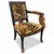 French Regency Style Ebonized Chair W/ Gilt Neo-Classical Swans & Tiger Velvet For Sale - Image 4 of 8