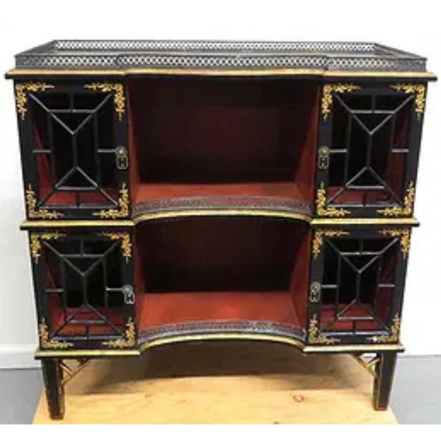 Vintage Chinoiserie Cabinet in the Manor of Maitland Smith For Sale - Image 9 of 12