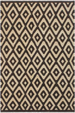 Modern Bauhaus Kilim Hand-Woven Wool Rug -5′10″ × 7′7″