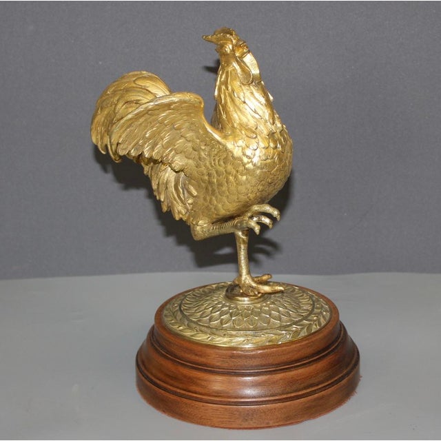 Sculpture Representing a Rooster in Gilded Bronze, Late 19th Century For Sale - Image 15 of 15