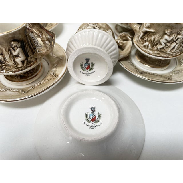 Coffee Service by R. Capodimonte, 1960s, Set of 12 For Sale - Image 4 of 18