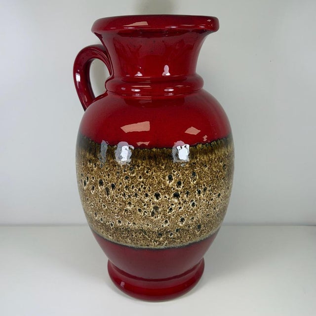 Ceramic Fat Lava Floor Vase from Scheurich Keramik, 1960s For Sale - Image 7 of 15