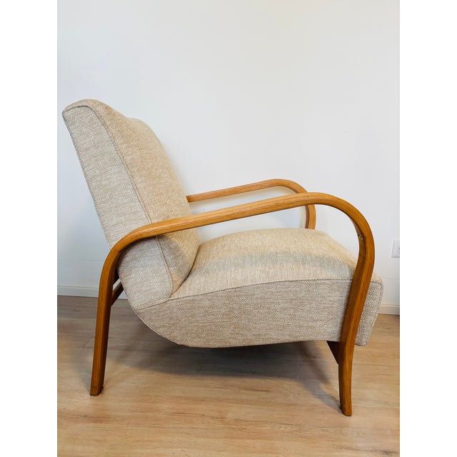 Art Deco Lounge Chair by Koželka & Krpáček for Interior Prague, Czechoslovakia, 1960s For Sale - Image 3 of 12