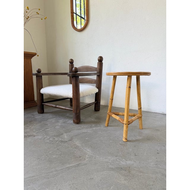 1960s Star-Shaped Rattan Side Table, 1960s For Sale - Image 5 of 18