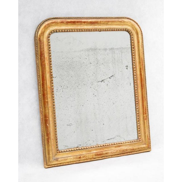 Small 19th Century French Louis Philippe Gilt Rouge Mirror For Sale - Image 5 of 9
