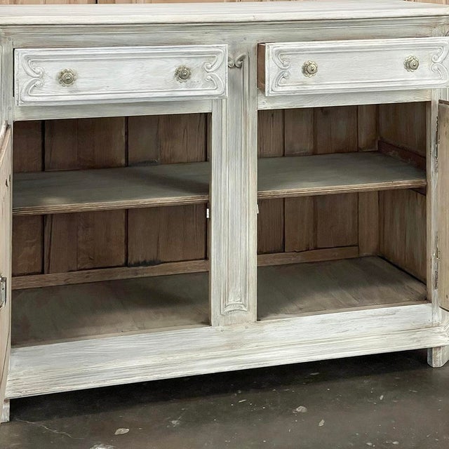 19th Century Country French Whitewashed Oak Buffet For Sale In Dallas - Image 6 of 18
