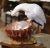 Mid 20th Century Mid-Century Italian Majolica Swan Cachepot Planter With Barbotine Decor For Sale - Image 5 of 10
