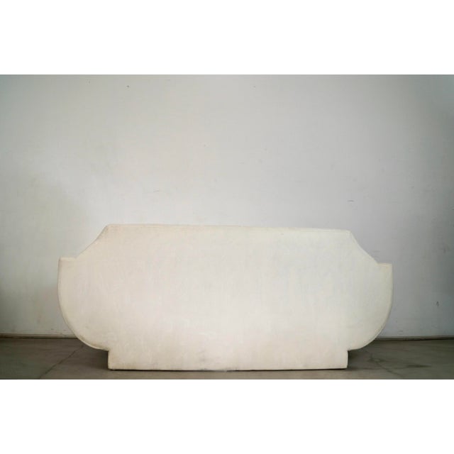 Off-white 1960’s Hollywood Regency Gondola Sofa For Sale - Image 8 of 12