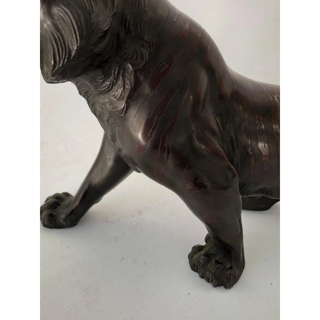 Japanese Patinated Bronze Figure of a Tiger For Sale In New York - Image 6 of 11