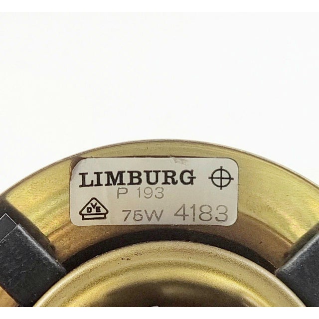 Metal Mid-Century Modern Glass Pendant Light from Limburg, Germany, 1960s For Sale - Image 7 of 8