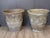 Pair of 19th C Neapolitan terracotta garden pots, each of tapering circular form with a rolled rim above a guilloche band,...