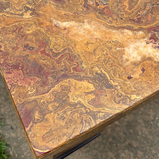 Stone 1990s Modern Italian Marble End Table For Sale - Image 7 of 10