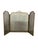 Vintage three-panel fireplace screen featuring a brass-toned metal frame with fine mesh infill. The design includes a...