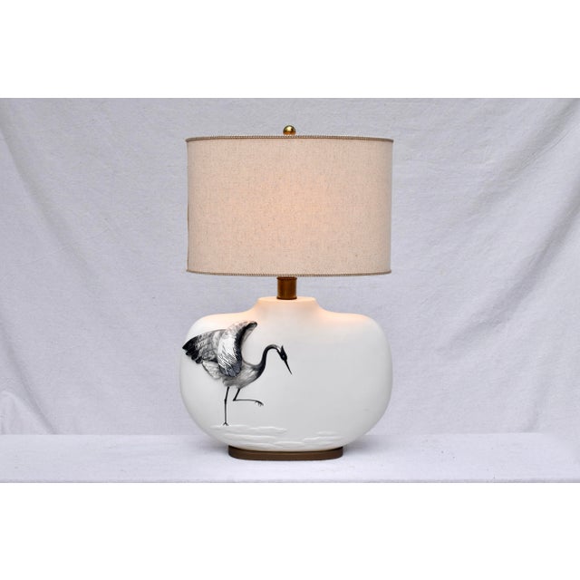 White Vintage Chapman Modern Coastal Style Table Lamps - a Pair For Sale - Image 8 of 13