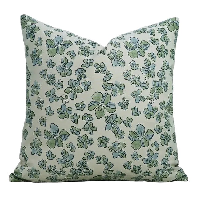 Fabdivine Block Print Pillow Cover 14x14 Inch Cotton Satin-Jhilmil For Sale