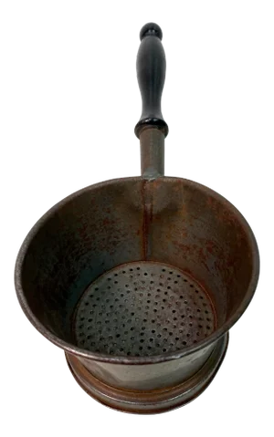Antique Wooden Handled Strainer From England