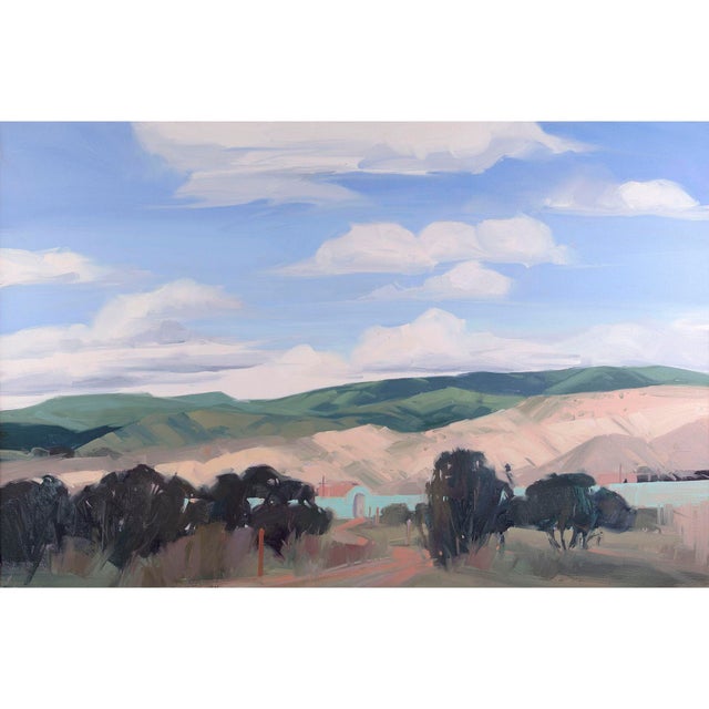 American Vintage Unsigned Mission View Oil Painting For Sale - Image 3 of 4