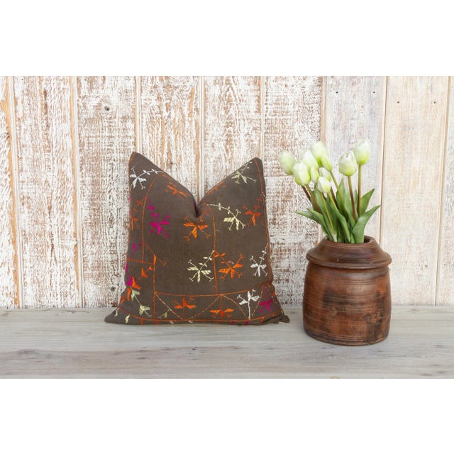 Dia Antique Indian Folk Pillow For Sale - Image 9 of 10