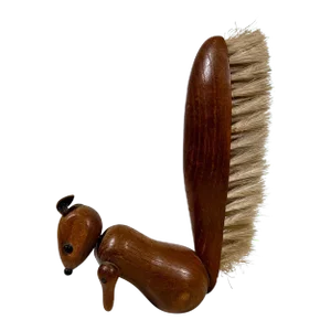 1960s Modernist Wood Squirrel Personal Valet Brush Style Bojesen