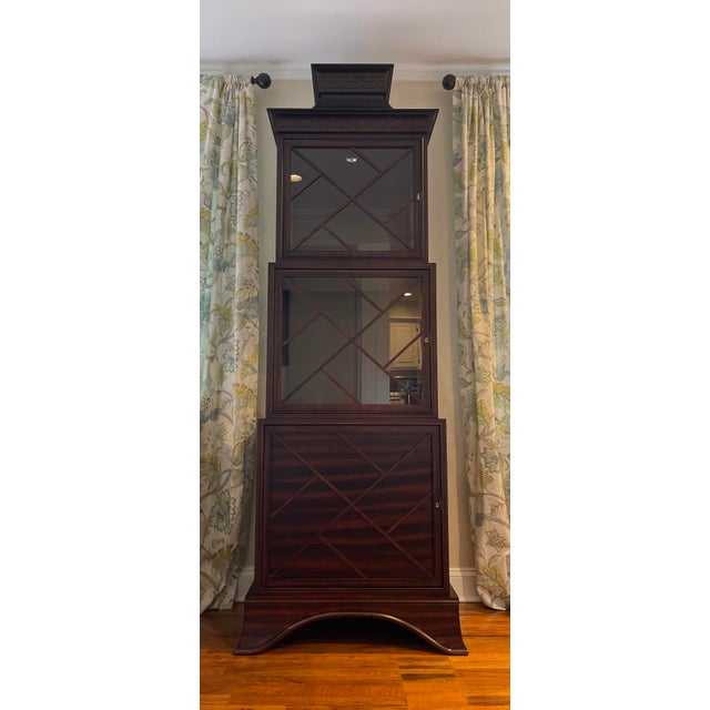 Chinoiserie Global Views Lighted Pagoda Display Cabinet (Chinoiserie Style) For Sale - Image 3 of 7