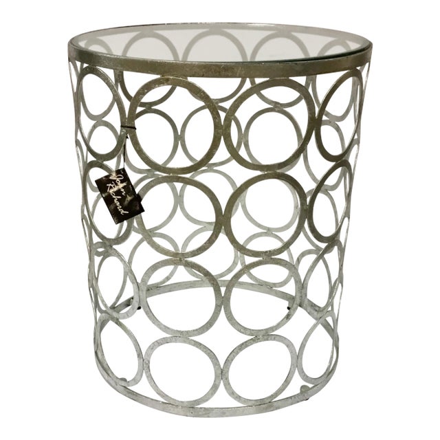 John Richard Silver Leaf Finishd Circle Table For Sale