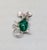 Vintage Signed Napier Rhodium Plated Faux-Flawed Emerald Jelly Belly Mouse Brooch, 1965 For Sale In Philadelphia - Image 6 of 8