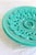 Large Vintage Turquoise Ceramic Bowl with Openwork Braided Pattern, 1950s For Sale - Image 3 of 8