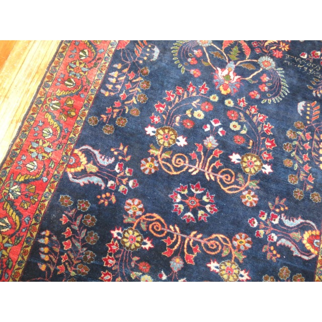 English Antique Zabihi Collection Persian Sarouk Manchester Wool Rug - 4'1" x 6'6" For Sale - Image 3 of 10