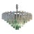 Vintage Green Quadriedro and Clear Triedro Murano Style Glass Chandelier by Simoeng For Sale - Image 6 of 6