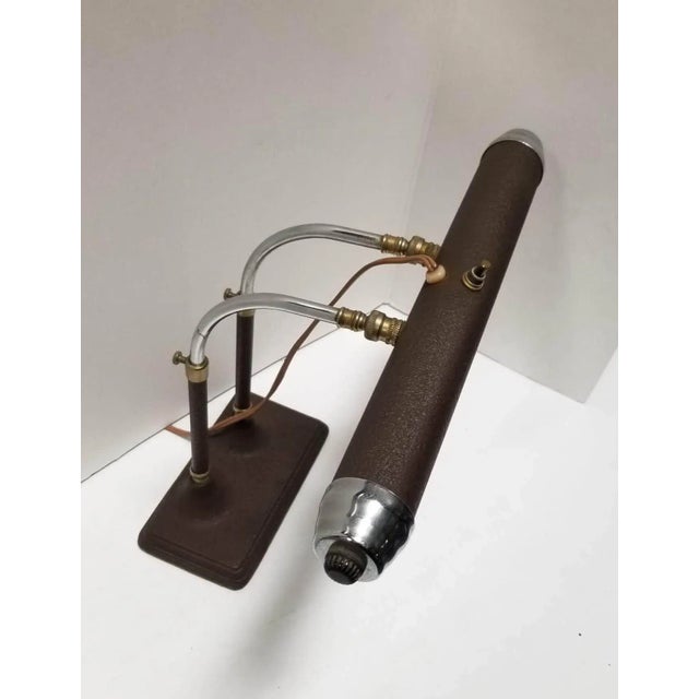 1950s 1950s Art Deco Machine Age Chrome Adjustable Flourescent Desk Lamp For Sale - Image 5 of 6