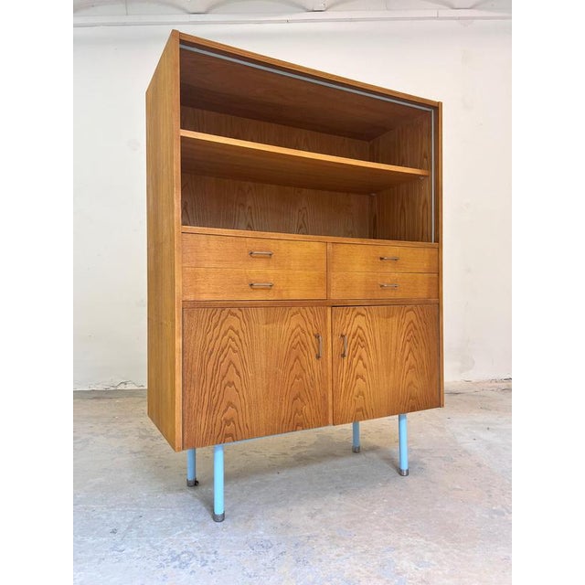 Blue Type 426/F Cabinet in Ash with Lacquered Frame from Hellerau For Sale - Image 8 of 11
