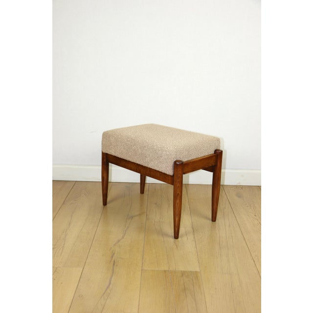 Edmund Homa Stool in Boucle, 1970s For Sale - Image 4 of 9