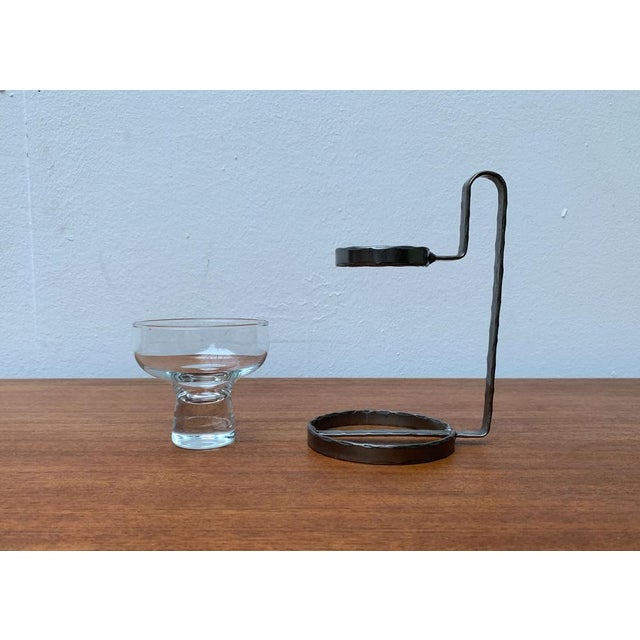 Mid-Century Danish Metal and Glass Candleholder, 1960s For Sale - Image 10 of 18