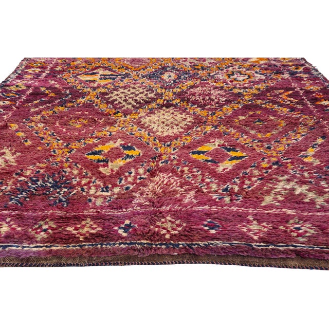 Berber Tribes of Morocco Vintage Beni M'Guild Moroccan Rug, 06'01 X 14'03 For Sale - Image 4 of 10