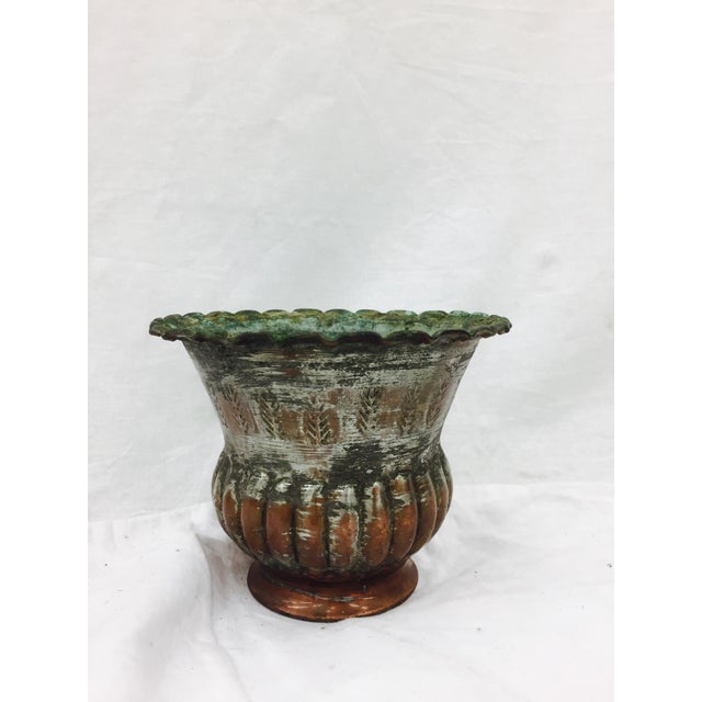 Antique Indian Etched Copper Vase Chairish