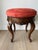 Wood Vintage Baker Furniture Louis XV Style Carved Walnut Vanity Stool For Sale - Image 7 of 9