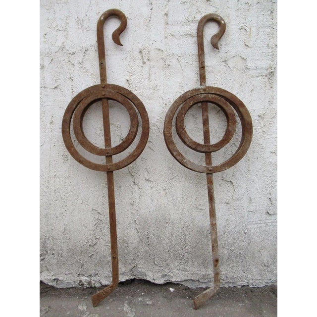 Metal Antique Victorian Iron Gate Window Garden Fence #101 - a Pair For Sale - Image 7 of 7