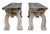 Gray Mid-Century Modern Pine Horseshoe Garden Table and Benches, 1960, Set of 3 For Sale - Image 8 of 11