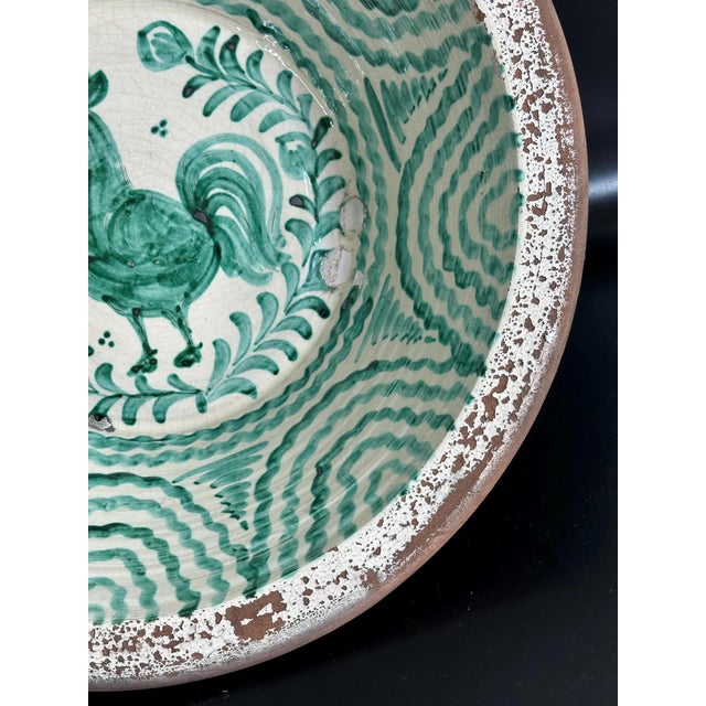 Large Spanish Fajalauza Ceramic Lebrillo Bowl For Sale - Image 4 of 9