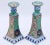 1960s Vintage Chinoiserie Ceramic Turquoise Candlesticks by Nora Fenton For Sale - Image 9 of 10