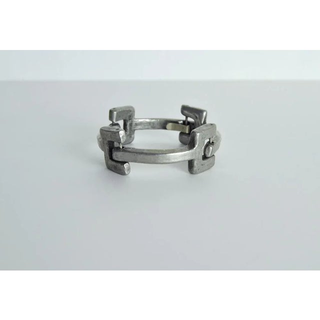 Modern Vintage Danish Pewter Bracelet, 1970s For Sale - Image 3 of 15